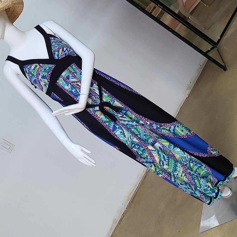 AB Studio Multi-Color Maxi Dress